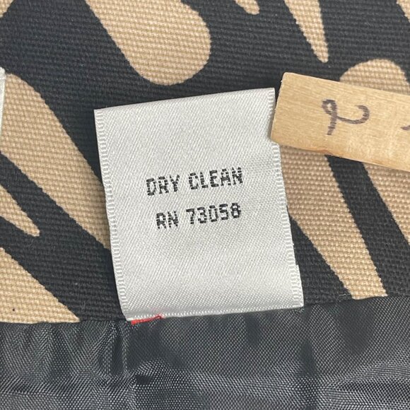 Talbots Skirt Womens 12 Black Tan Floral Straight Pencil Mini Career Pockets - Picture 7 of 10